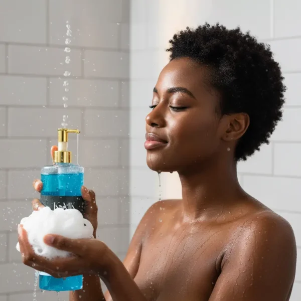 Kaik Gentle Shower Gel in bathroom setting